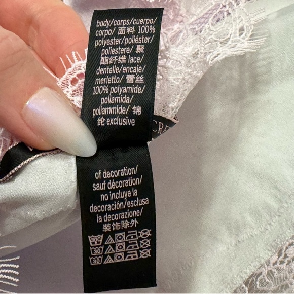 NWOT 🤍 Victorias Secret 🩵 Low Back Satin Slip Pastel Sky Ombre 💜 size L/G - Picture 8 of 9